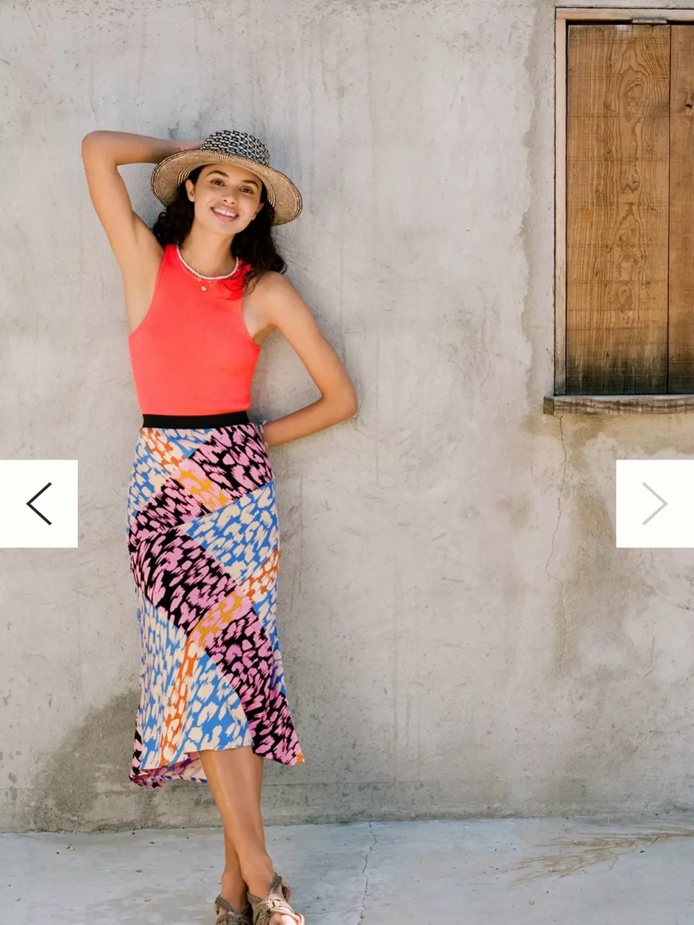 Corey Lynn Calter- Colorful Printed Midi Skirt-sz Medium!! Beautiful shape! - Picture 1 of 9